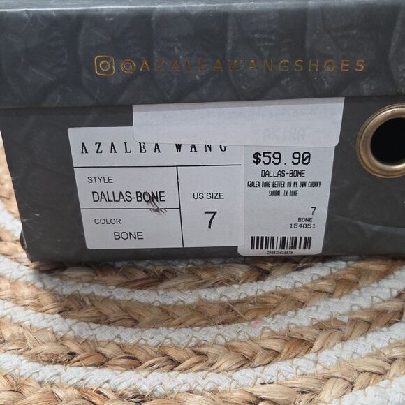 Azalea Wang Dallas Rhinestone Heel, In Bone, NIB - Picture 6 of 6